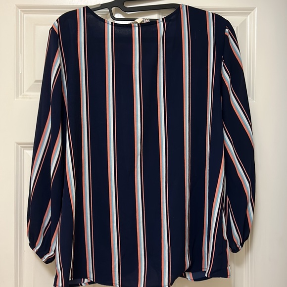 Pink Republic Navy Blue Front Knot Shirt Size M - Picture 6 of 13